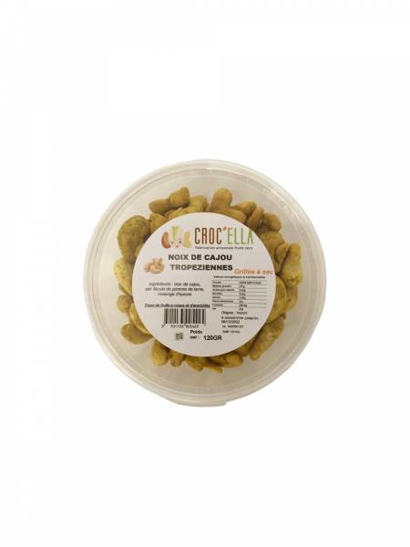 Tropezienne Cashew Nuts - 120g Jar by CROC'ELLA for Food Professionals in France