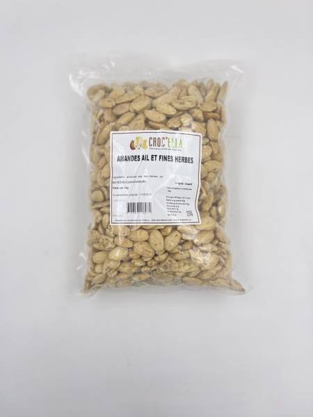 Roasted White Almonds with Garlic and Herbs - Roasted Nuts by CROC’ELLA France