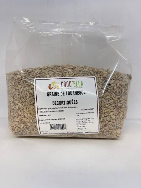 GRAINES DE TOURNESOL DECORTIQUEES 1KG