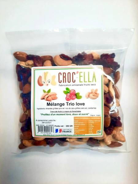 Trio Love Mix - Dried Fruit Mix in Bags CROC’ELLA, Marseille