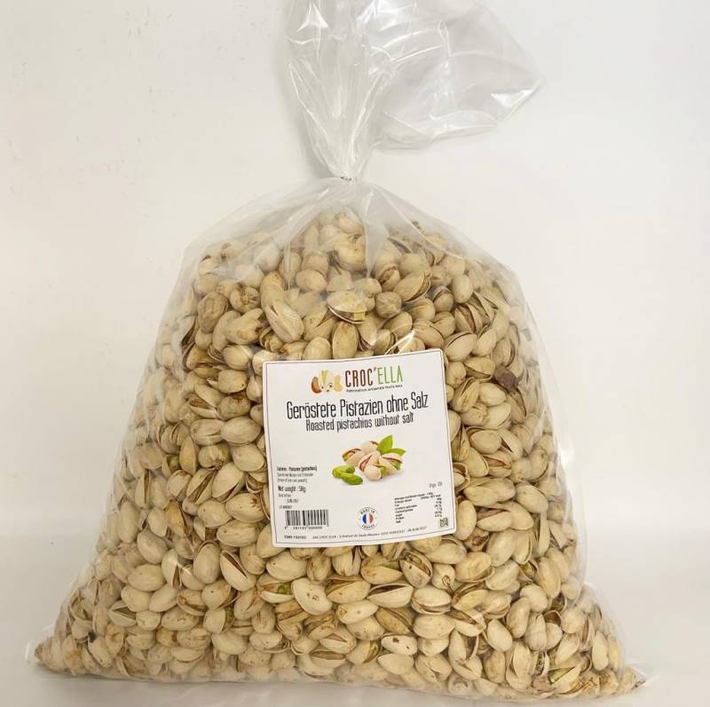 Roasted unsalted pistachios 2.5 kg bucket 