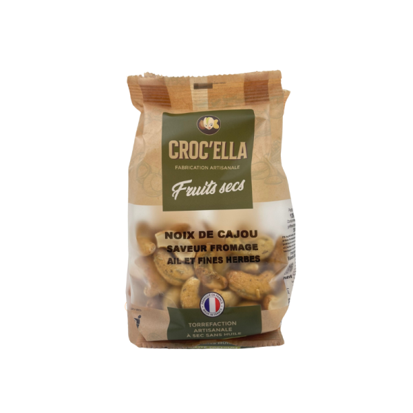 Lactose-free Cheese, garlic and herb cashew nuts croc'ella france